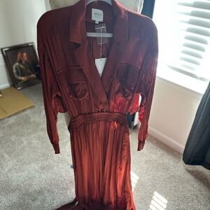 Misa Los Angeles Terracotta Dress